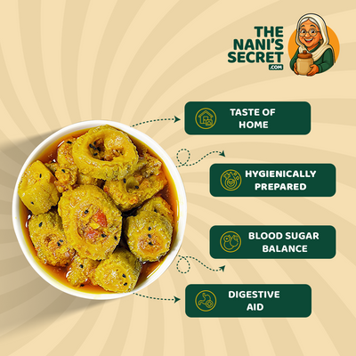 The Nani’s Secret Karela Achar (Bitter Gourd Pickle)
